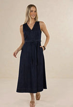 Load image into Gallery viewer, Humidity - Ivy Denim Midi Dress (Dark Blue)