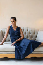 Load image into Gallery viewer, Humidity - Ivy Denim Midi Dress (Dark Blue)