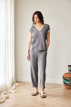 Load image into Gallery viewer, Peruzzi - Stripe Trim Top (Elephant)