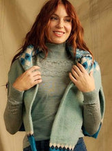 Load image into Gallery viewer, One Collective - Pointell High Neck Sweater (Teal)