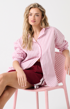 Load image into Gallery viewer, Cartel and Willow - Darby Shirt (Berry Stripe)