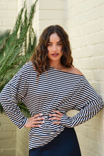 Load image into Gallery viewer, Curate by Trelise Cooper - Double Agent Top (Navy Stripe)
