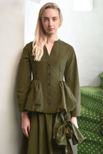 Load image into Gallery viewer, Curate by Trelise - Peplum Play Top (Khaki)

