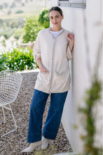 Load image into Gallery viewer, M.A. Dainty - Moto Cardigan Knit ()Whipped Cream Pearl Detail
