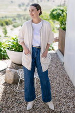 Load image into Gallery viewer, M.A. Dainty - Moto Cardigan Knit ()Whipped Cream Pearl Detail
