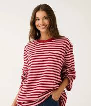 Load image into Gallery viewer, Cartel and Willow - Harley long sleeve (plum stripe)

