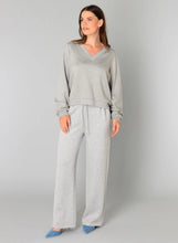 Load image into Gallery viewer, Yest - Blanka V neck top (light grey)
