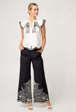 Load image into Gallery viewer, Once Was - ASEEL COTTON FLUTTER SLEEVE EMBROIDERED TOP (IVORY)
