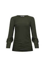 Load image into Gallery viewer, Loobies Story - Aston Ruffle Top (Soft Olive)
