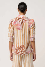 Load image into Gallery viewer, Once Was - CALANTHA COTTON SILK RUCHED SLEEVE SHIRT (Golden Promenade)
