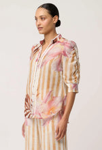 Load image into Gallery viewer, Once Was - CALANTHA COTTON SILK RUCHED SLEEVE SHIRT (Golden Promenade)
