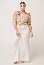 Load image into Gallery viewer, Once Was - CALANTHA COTTON SILK RUCHED SLEEVE SHIRT (Golden Promenade)
