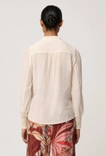 Load image into Gallery viewer, Once Was - Eden Silk Pleated Shirt (Cloud)
