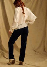 Load image into Gallery viewer, One Collective - Straight leg velvet trouser (Navy)
