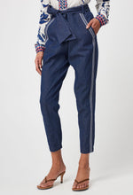 Load image into Gallery viewer, Once Was - DELRAY EMBROIDERED COTTON DENIM PANT IN DARK DENIM
