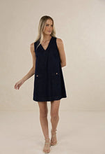 Load image into Gallery viewer, Humidity - Ivy Denim Shift Dress (Dark Denim)
