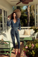 Load image into Gallery viewer, Once Was - DELRAY EMBROIDERED COTTON DENIM PANT IN DARK DENIM
